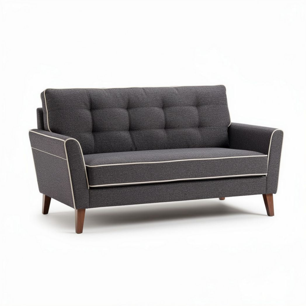 Sofa for living room use with fabric upholstery and wooden legs 180 x 85 x 85cm