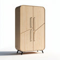 Wooden storage cabinet with four doors and minimalist design 180 x 90 x 40cm